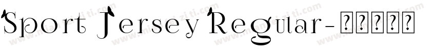 Sport Jersey Regular字体转换